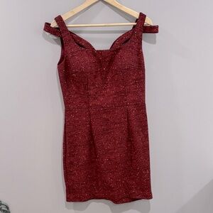 Ellie Wilde Sparkling Red Mini Dress